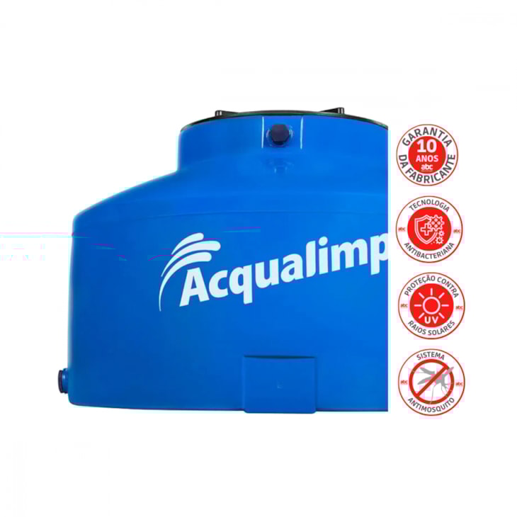 Caixa D`Água De Polietileno Água Protegida 1500L Acqualimp